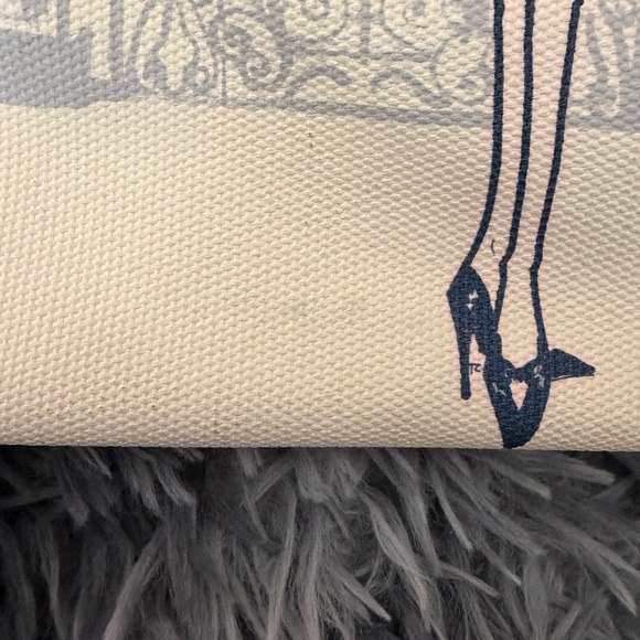 My Flat in London Black and Cream Tote with Illustration - Picture 6 of 11